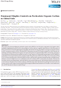 Cover page: Dominant Edaphic Controls on Particulate Organic Carbon in Global Soils